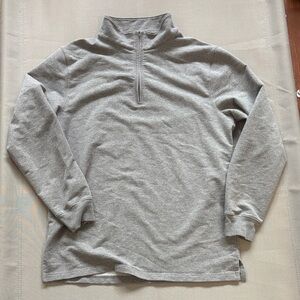 Pendleton Heather Gray 1/4 zip Pullover men’s sz M cotton blend knit